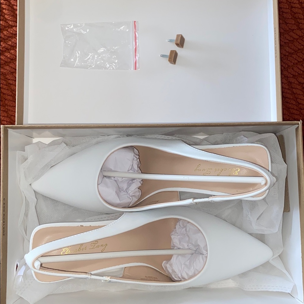 Elegant White Slingback Heels for Women - Picture 4 of 5